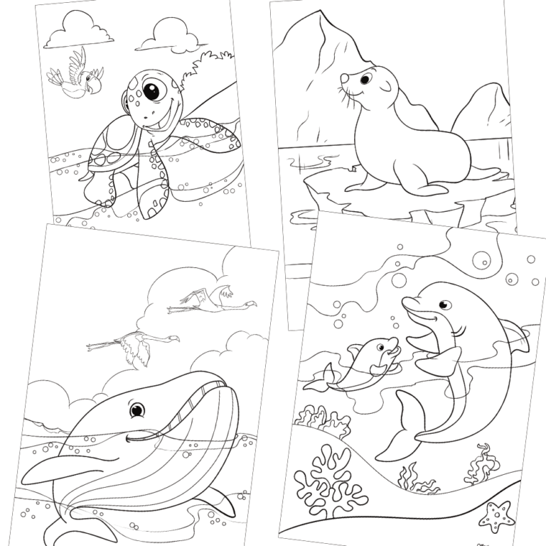 Coloriages animaux marins – gratuit pour enfant