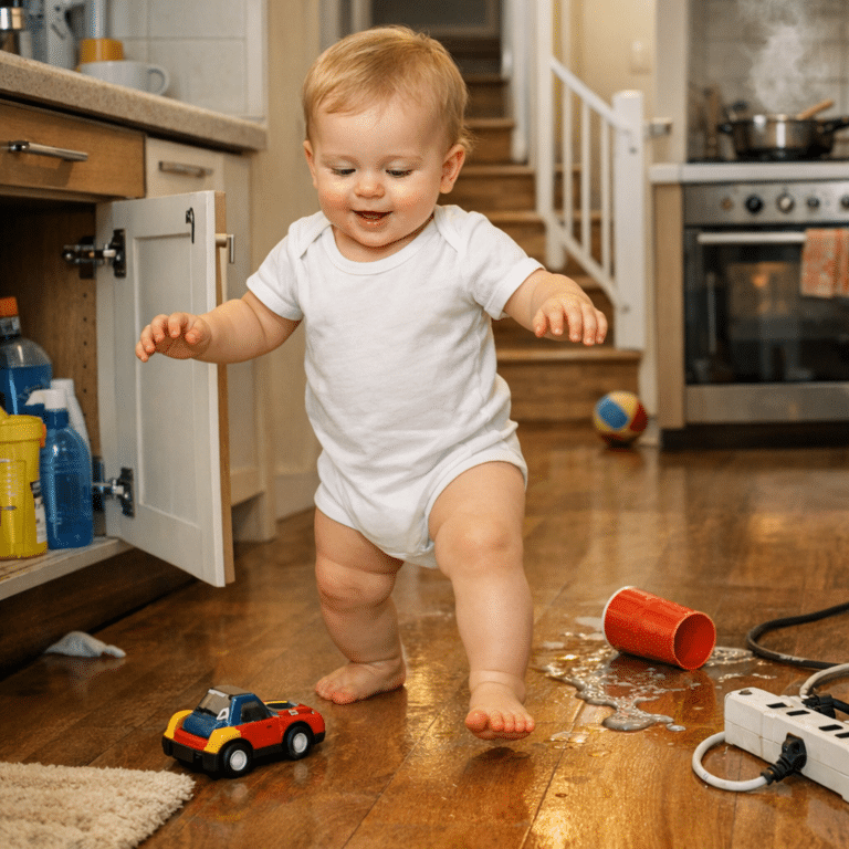 Quand bébé commence à marcher : checklist sécurité complète maison